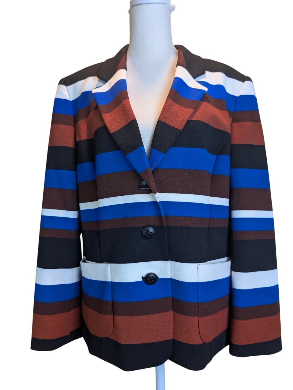Nine West Three Button Striped Blazer, Size 12